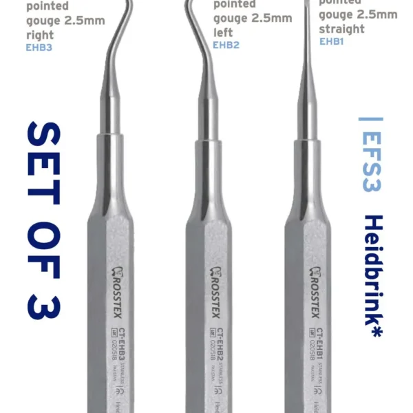 Heidbrink Root Elevator Set (pack of 3)