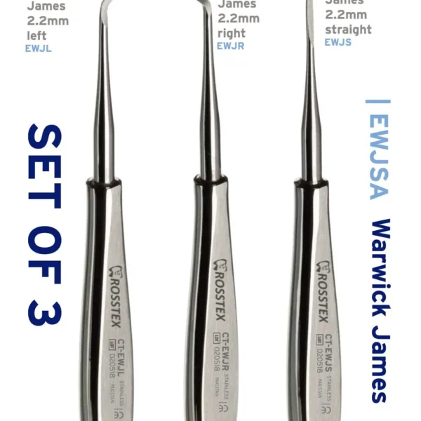 Warwick James Root Elevator Set (pack of 3)