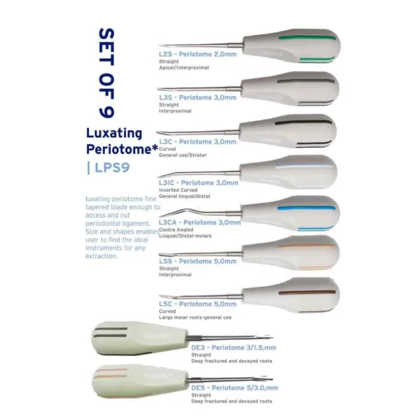 Luxating Root Elevator Set (pack of 15)