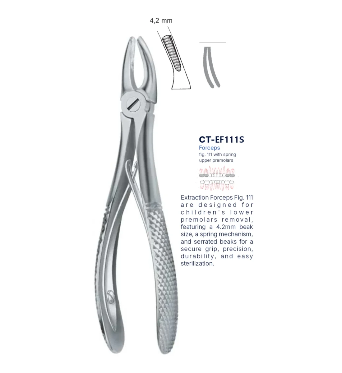 Extraction Forcep fig. 111 with standard handle