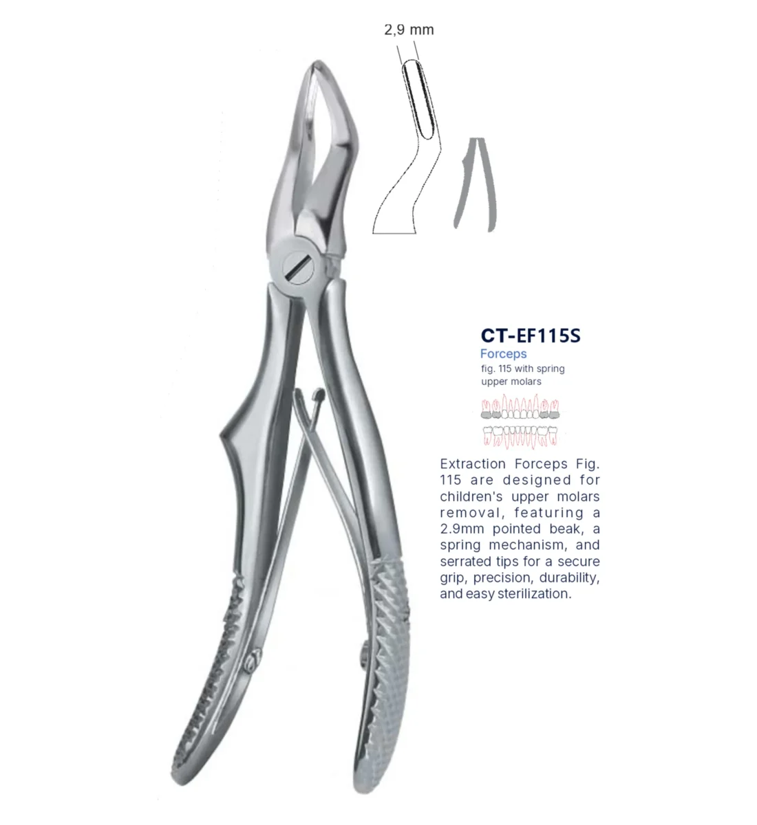 Extraction Forcep fig. 115 with standard handle