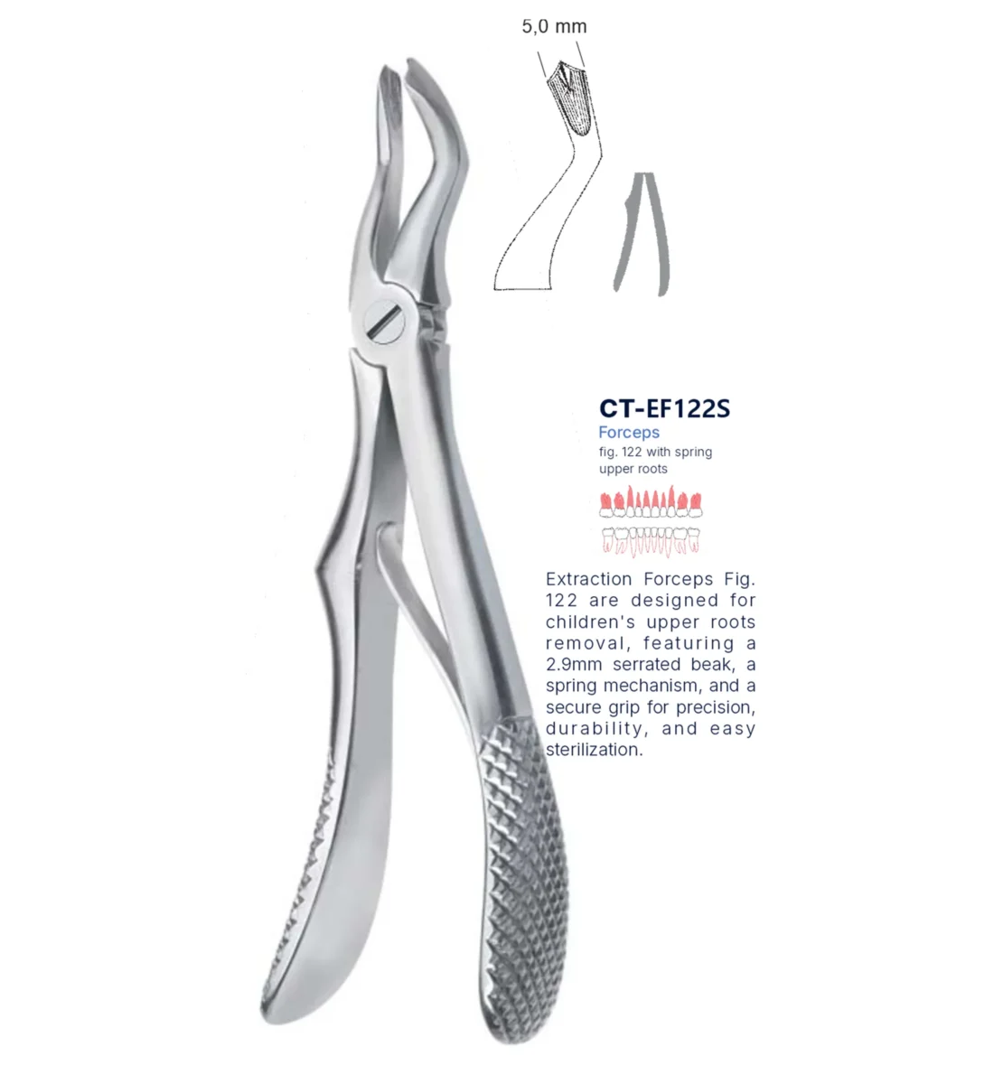 Extraction Forcep fig. 122 with standard handle