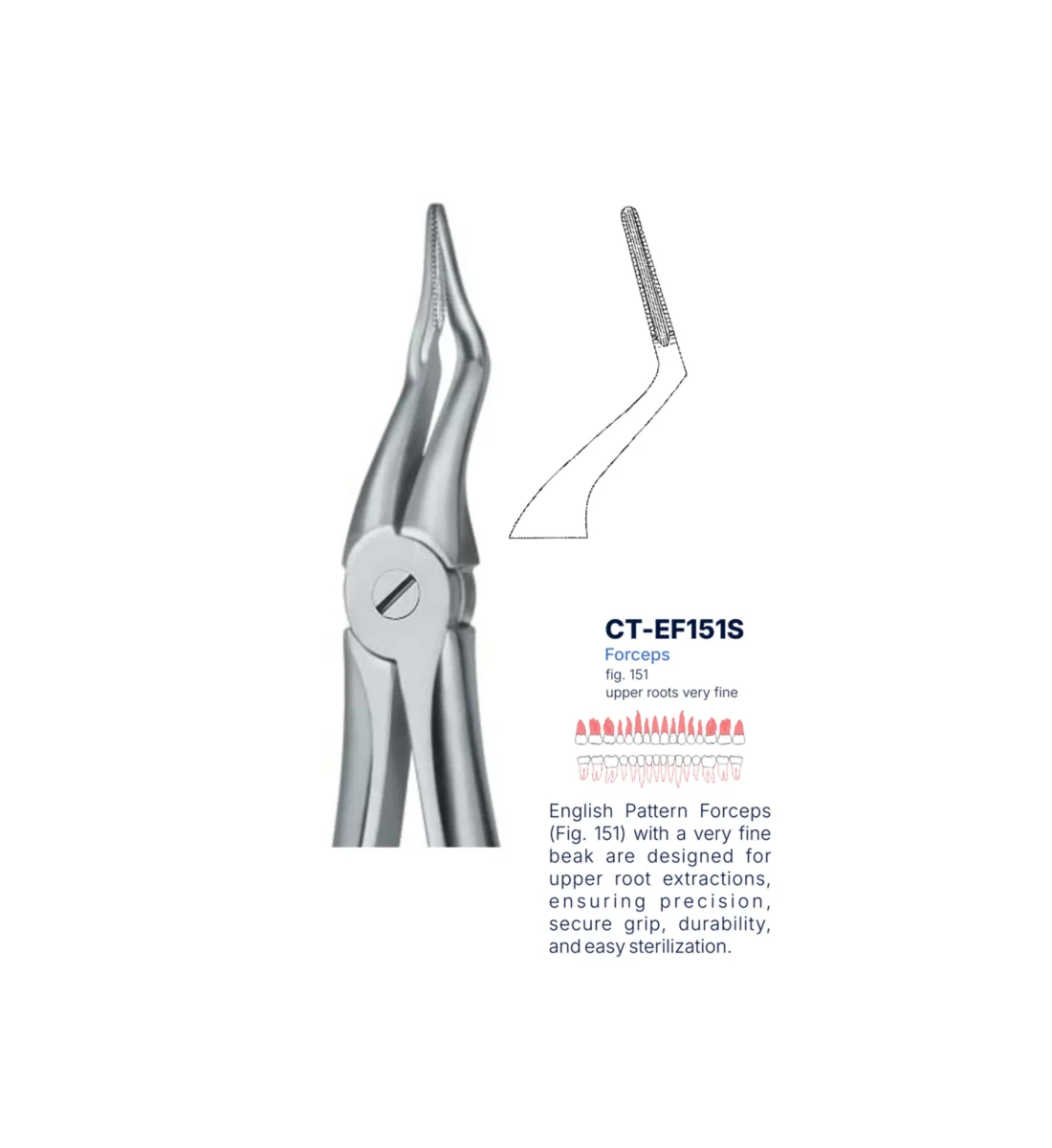 Extraction Forcep fig. 151 with standard handle