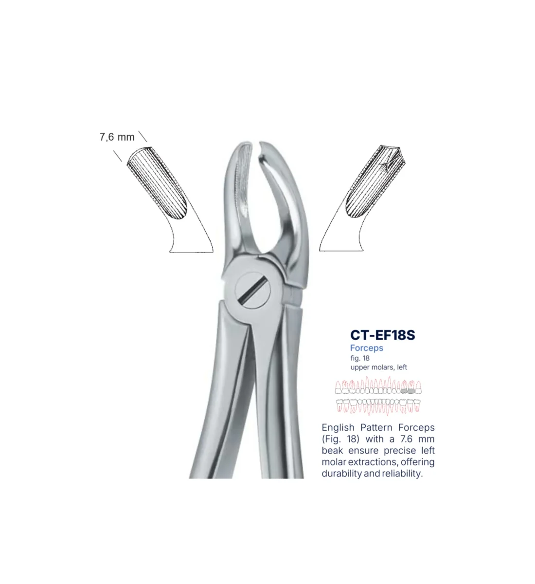 Extraction Forcep fig. 18 with standard handle