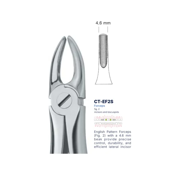 Extraction Forcep fig. 2 with standard handle