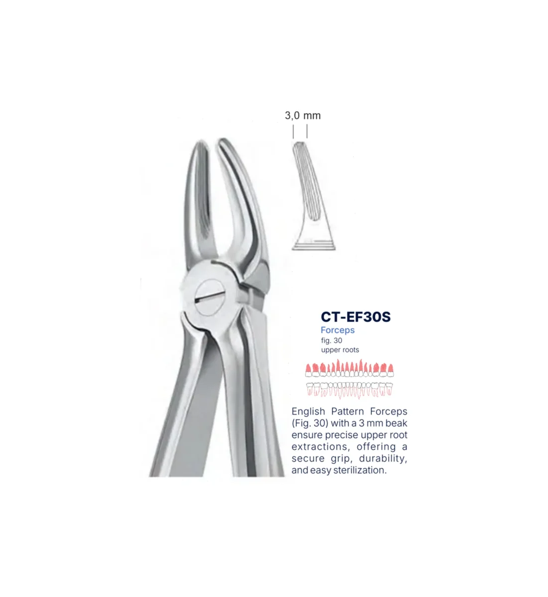 Extraction Forcep fig. 30 with standard handle