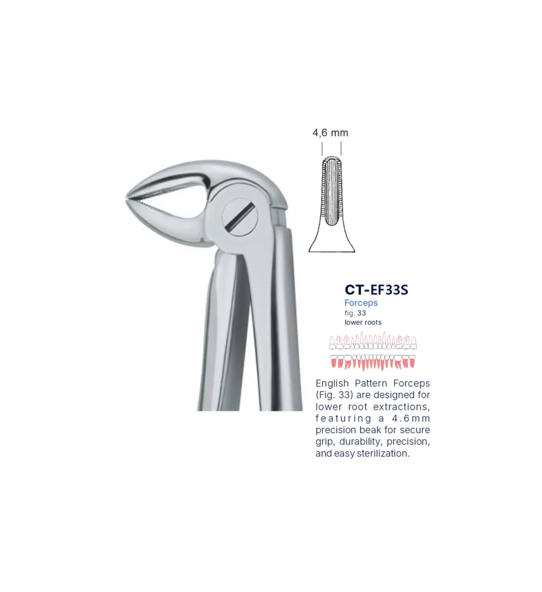Extraction Forcep fig. 33 with standard handle