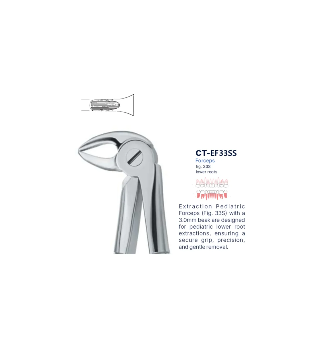 Extraction Forcep fig. 33 with standard handle