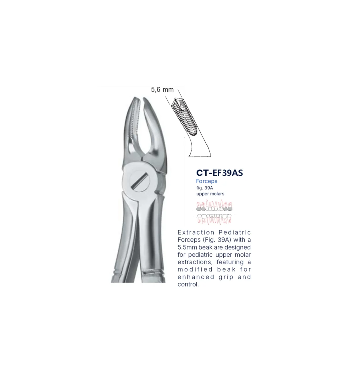 Extraction Forcep fig. 39a with standard handle