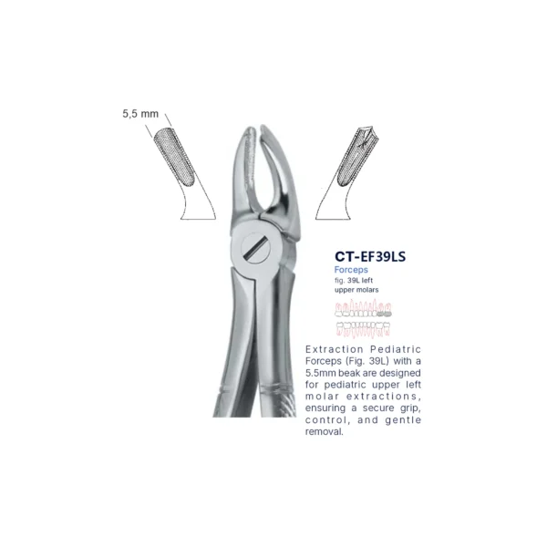 Extraction Forcep fig. 39l with standard handle