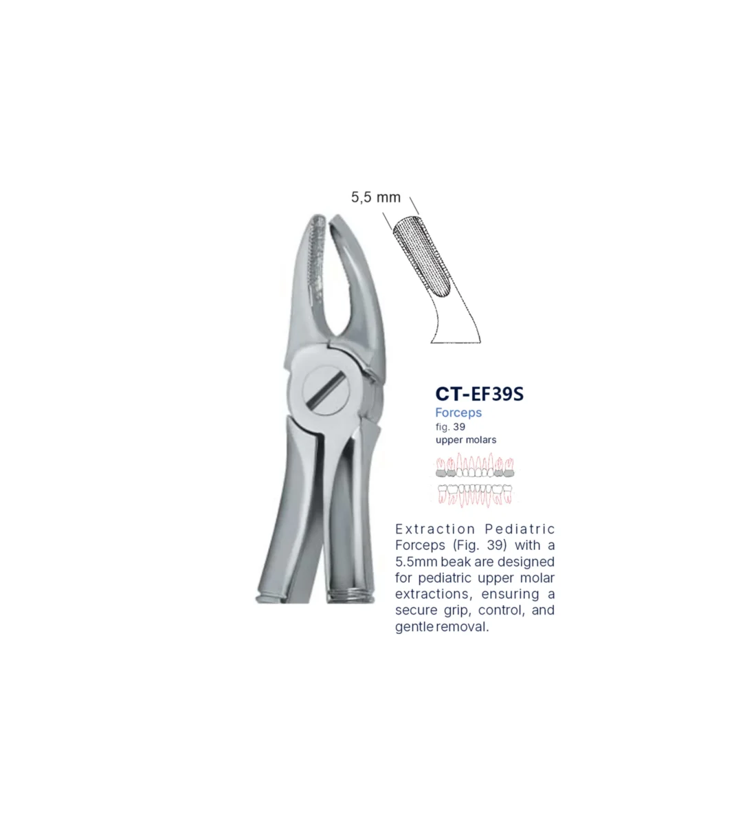 Extraction Forcep fig. 39 with standard handle
