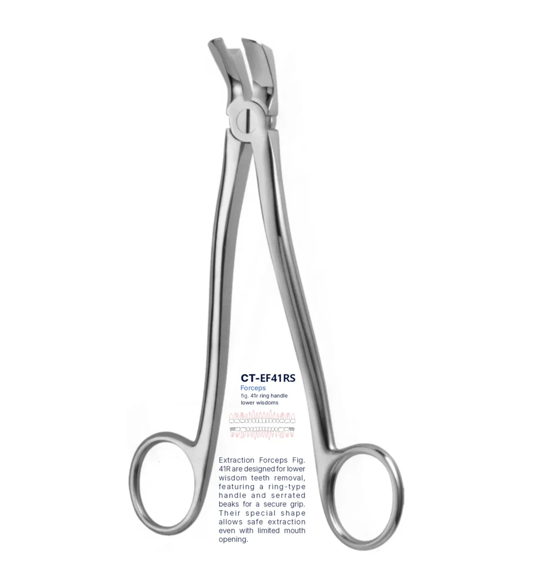 Extraction Forcep fig. 41r with standard handle