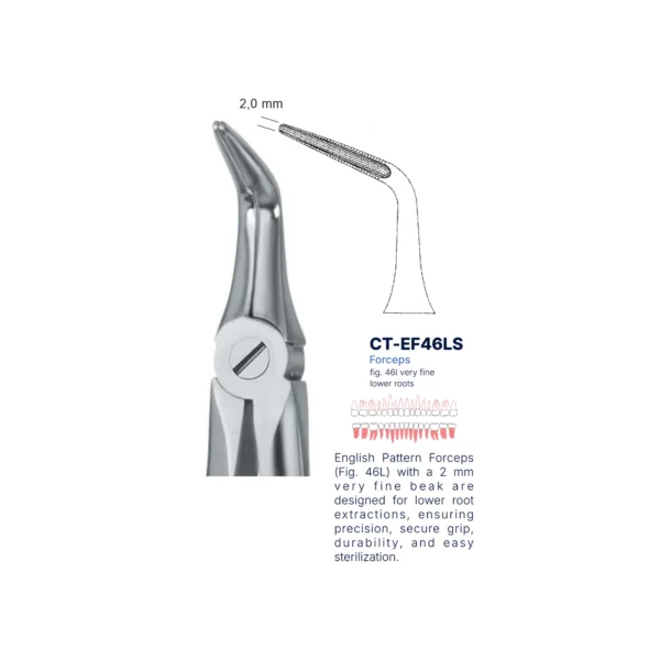 Extraction Forcep fig. 46l with standard handle