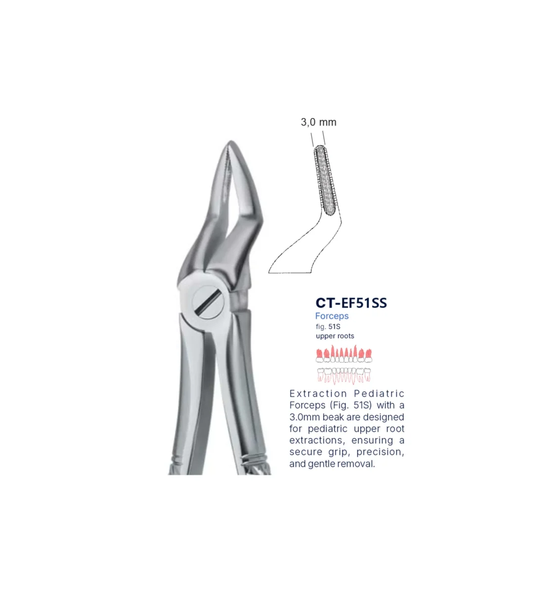 Extraction Forcep fig. 51 with standard handle