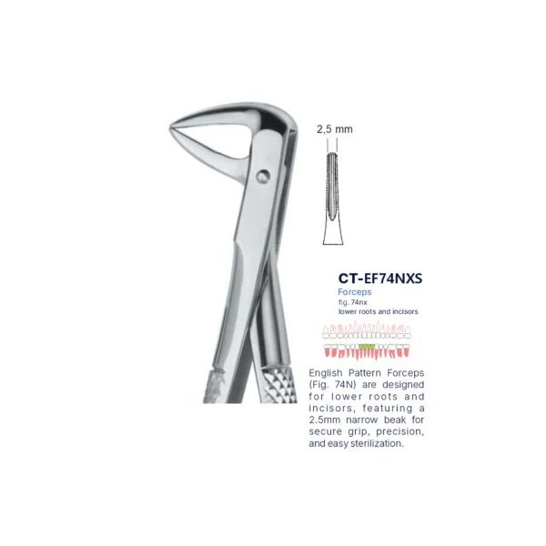 Extraction Forcep fig. 74nx with standard handle