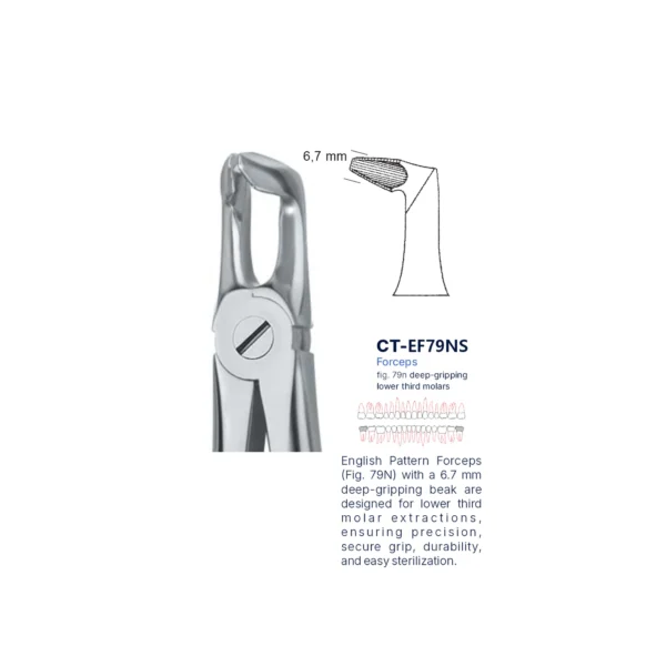 Extraction Forcep fig. 79n with standard handle