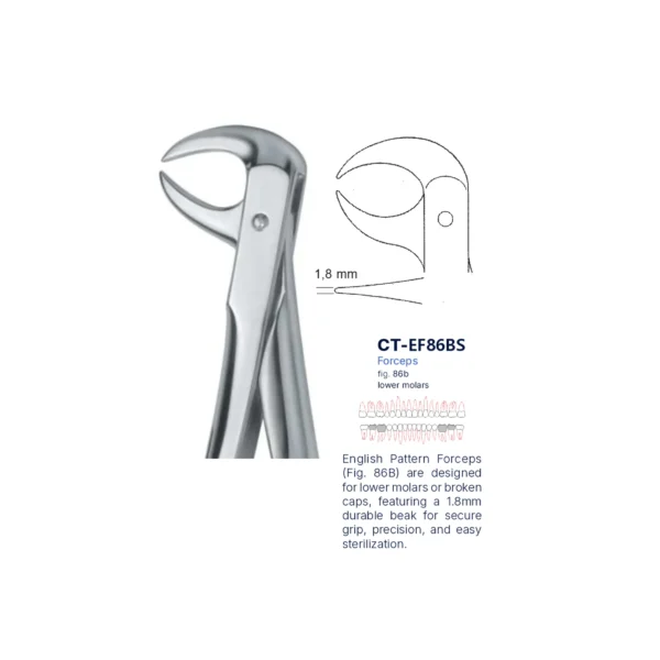 Extraction Forcep fig. 86b with standard handle