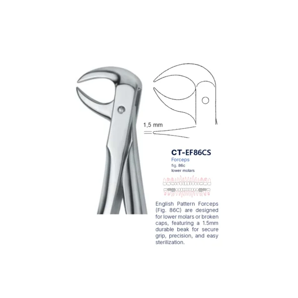 Extraction Forcep fig. 86c with standard handle