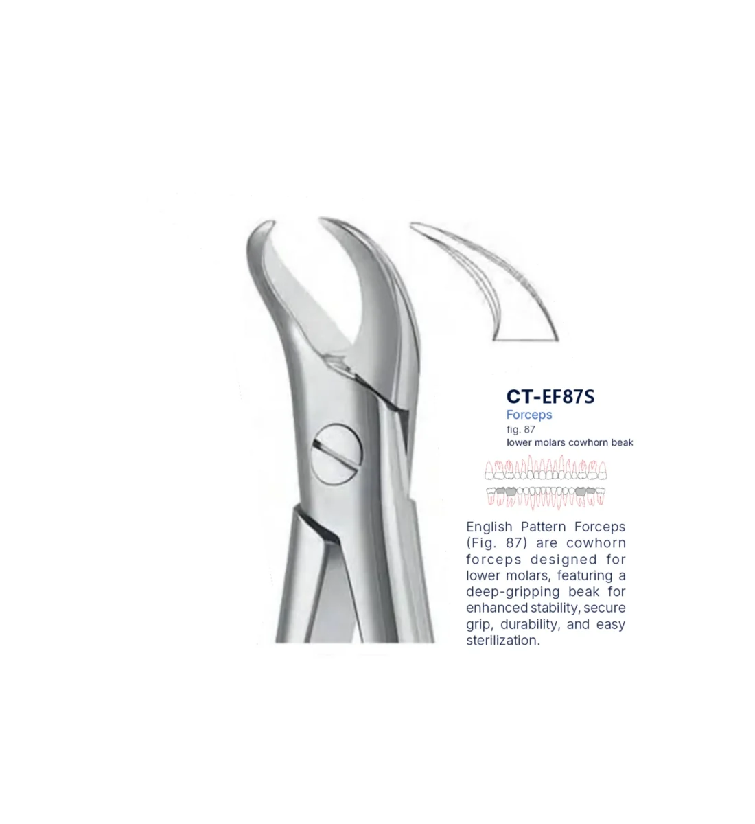 Extraction Forcep fig. 87 with standard handle