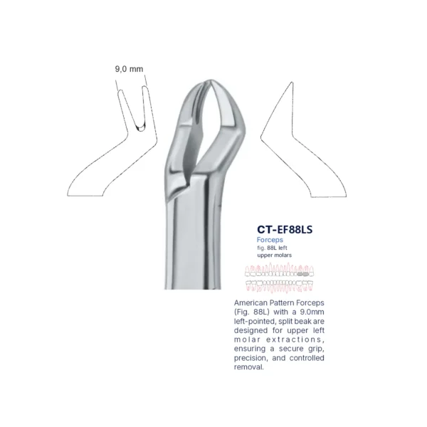 Extraction Forcep fig. 88l with standard handle