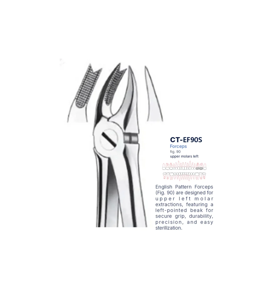 Extraction Forcep fig. 90 with standard handle