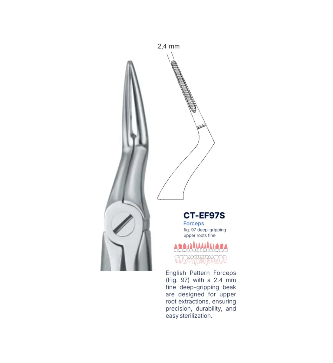 Extraction Forcep fig. 97 with standard handle