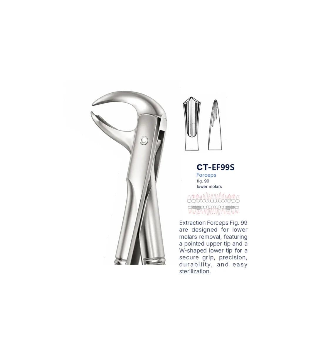 Extraction Forcep fig. 99 with standard handle