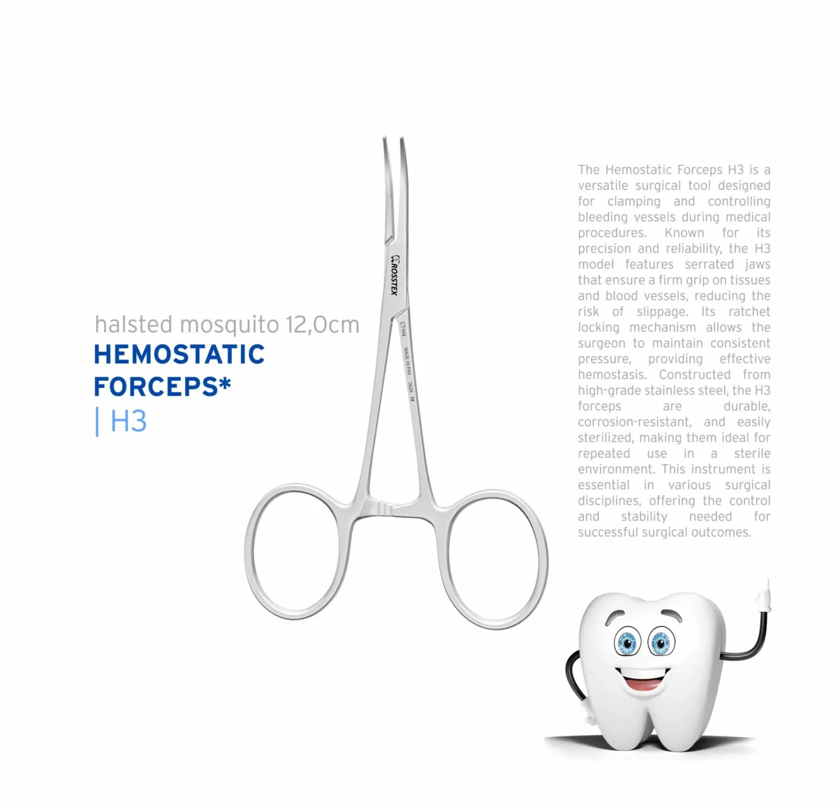 Halsted Mosquito Forcep 12,0cm curved