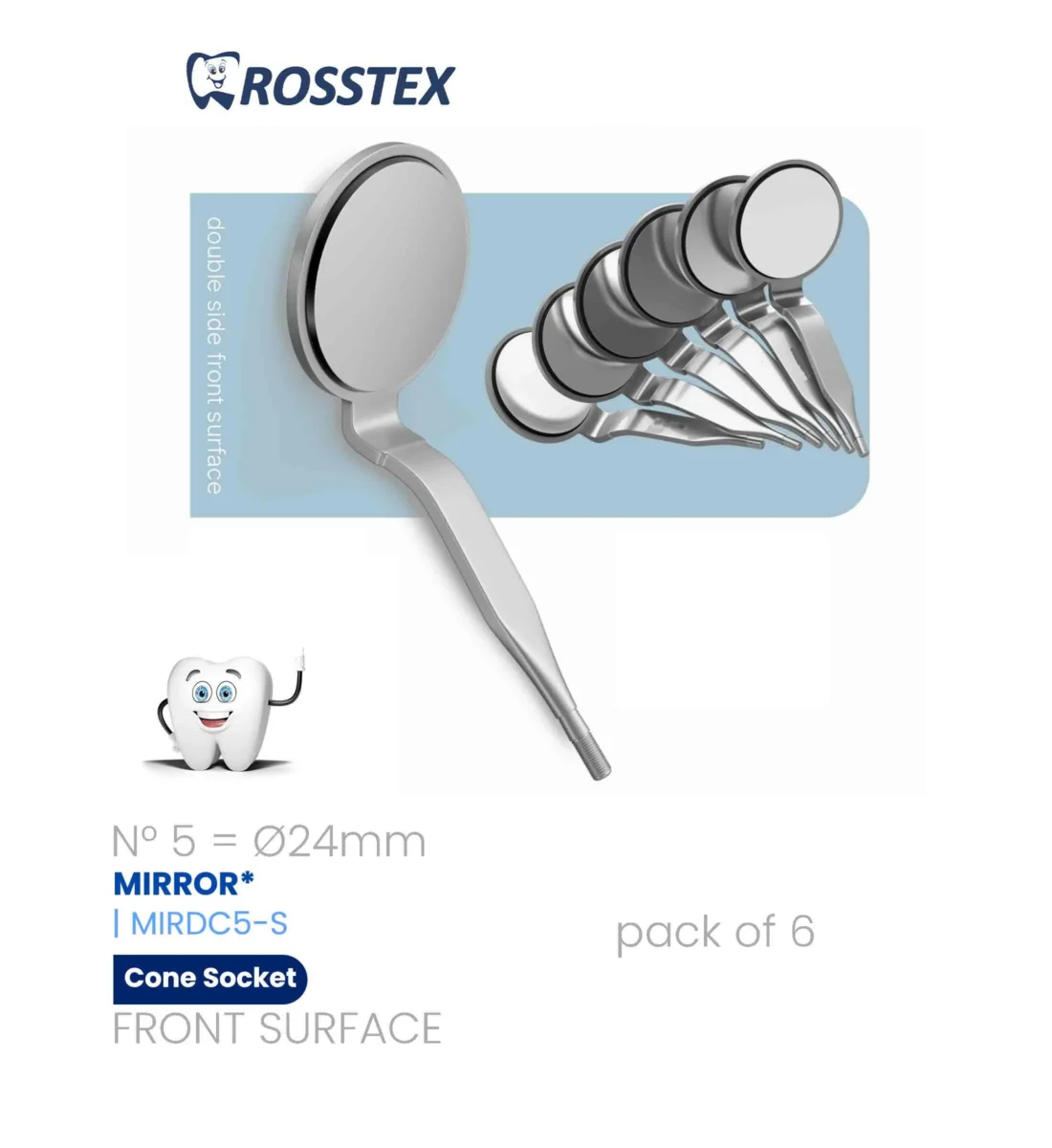 Front Surface cone socket double side (pack of 6)