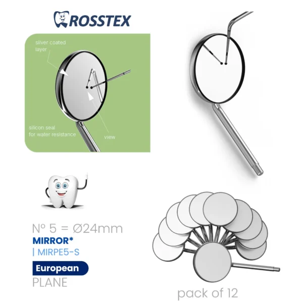Plane Mirror European Single Side | Pack of 12