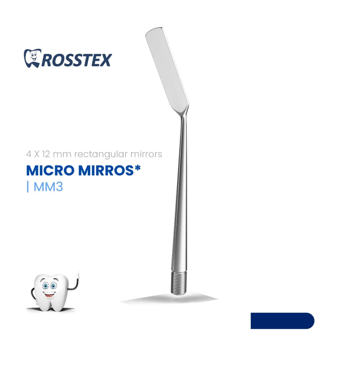 Micro Mirror Rectangular Mirror 4x12mm Large