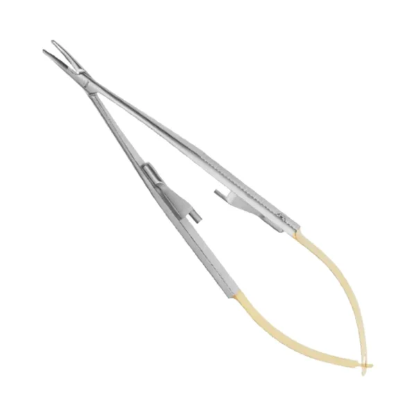 Castroviejo Needle Holder curved/f. handle 14,0cm t/c