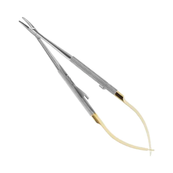 Castroviejo Needle Holder curved/r. handle 14,0cm t/c