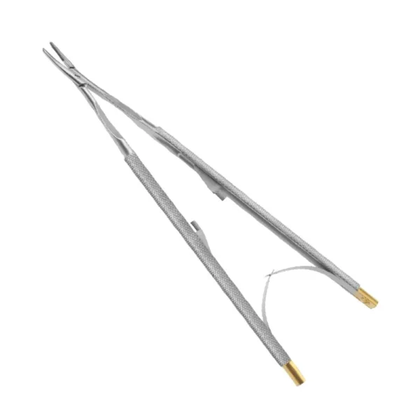 Barraquer Needle Holder curved 16,0cm t/c