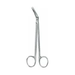 Locklin Scissor 16,0cm angled/serrated