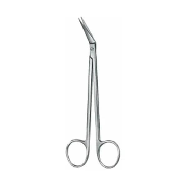 Locklin Scissor 16,0cm angled/serrated