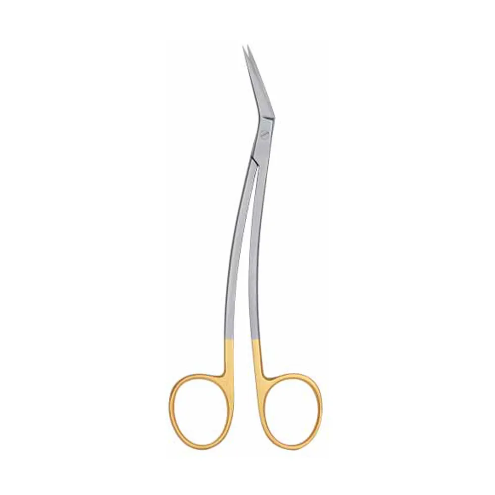 Locklin Scissor 16,0cm angled/serrated t/c