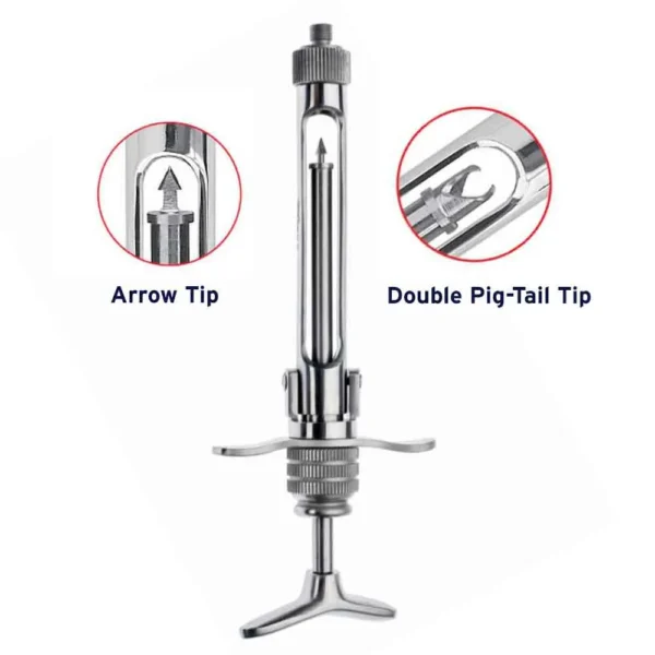 Syringe aspirating 1.8ml, with european/american thread