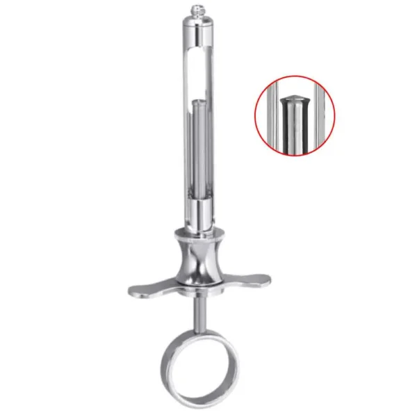 Syringe non-aspirating 1.8ml with european/american thread