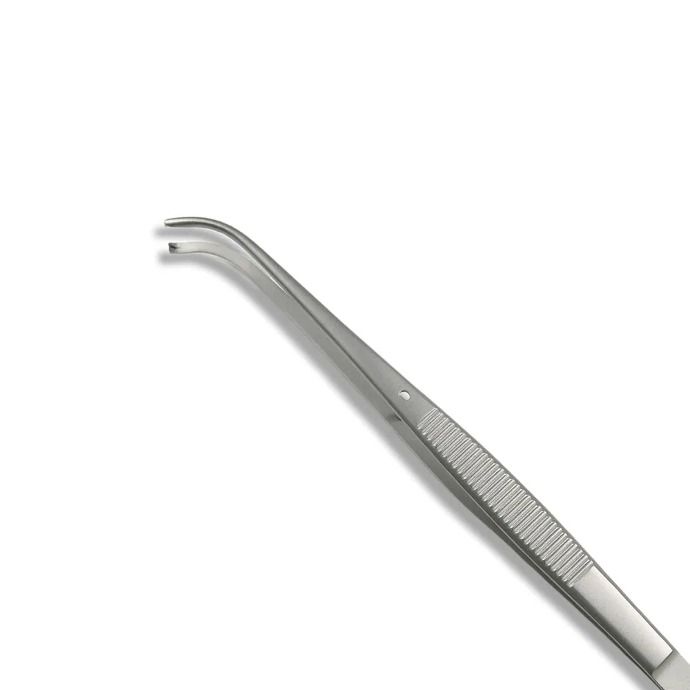 Semkin Tissue Plier 1×2 curved 12,5cm